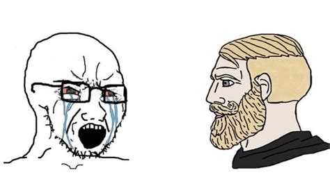 Trad Girl has long been depicted as <strong>Chad</strong>’s female counterpart, but now there’s also a version of <strong>Chad</strong>/Yes <strong>Chad</strong> who has long hair and no beard: Girl <strong>Chad</strong>. . Crying wojak vs chad